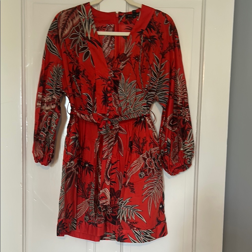 Banana republic Floral Red Dress